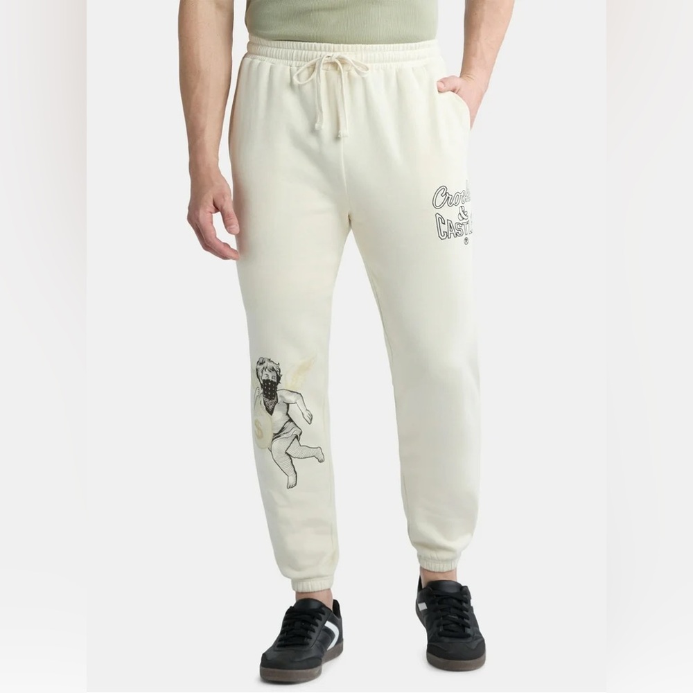 Crooks & Castles Off-White Graphic Joggers